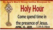 St. Ann's Men's Group Holy Hour @ St. Ann Church