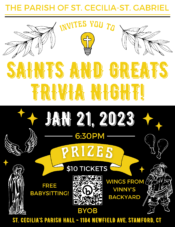 Saints and Greats Trivia Night @ St. Cecilia Parish