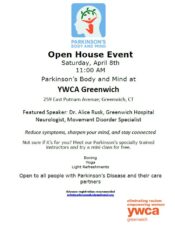 Parkinson's Body and Mind (PBM) Open House @ YWCA Greenwich