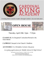Cardinal Kung Academy Open House @ Cardinal Kung Academy