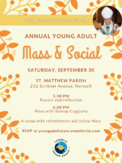 Bishop Caggiano's Annual Young Adult Mass @ St. Matthew Parish