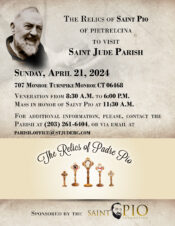 Public Veneration of Relics of St. Padre Pio @ St. Jude Parish